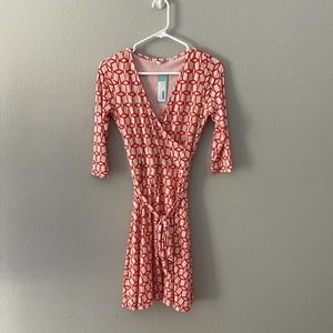 Stitch‎ Fix 41 Hawthorn Renesme Wrap Dress Coral X-Small NWT